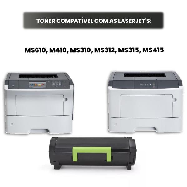 Imagem de cartucho de toner 504H compatível para lexmark ms315dn