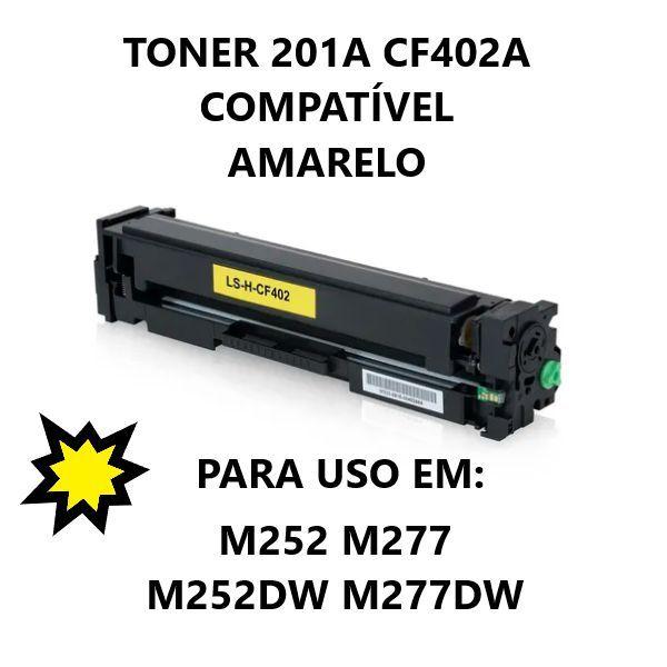 Imagem de Cartucho de Toner Amarelo Cf402a 402a 201a Compatível M252Dw M277Dw M252 1.4K