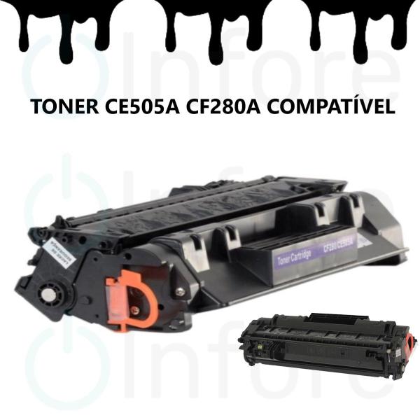 Imagem de Cartucho de Toner Cf280a 80 Ce505a 05a Compatível Hp P2035 P2055 P2035N P2055N P2055X P2055DN