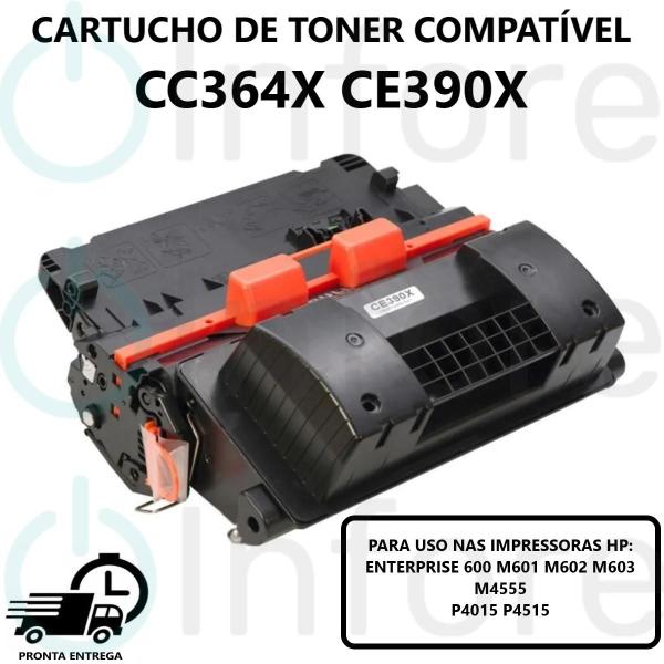 Imagem de Cartucho de Toner Compatível 64x cc364x ce390x 90x 364x 390x 600 M601 M602 M603 M4555 24k