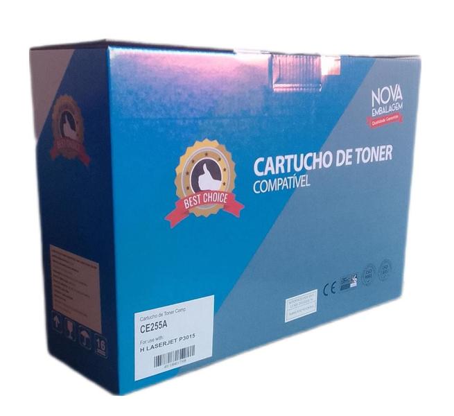 Cartucho de toner compatível ce255a 6k preto marca best choice - 1 unidade Imagem de Cartucho de toner compatível ce255a 6k preto marca best choice - 1 unidade