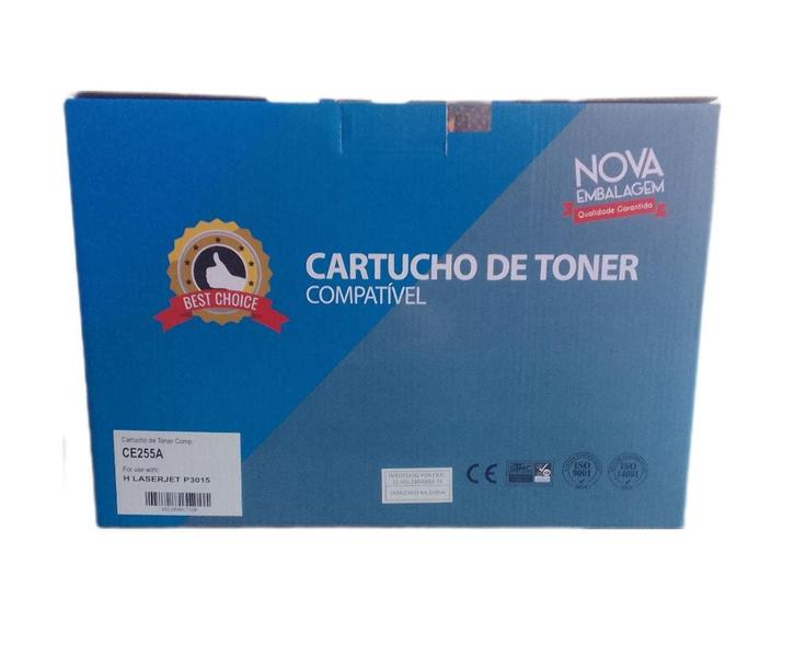 Cartucho de toner compatível ce255a 6k preto marca best choice - 1 unidade Imagem de Cartucho de toner compatível ce255a 6k preto marca best choice - 1 unidade
