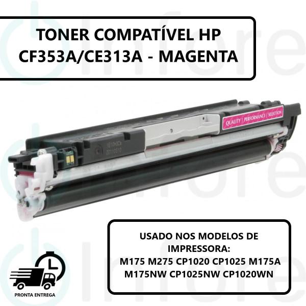 Imagem de Cartucho De Toner Compatível Ce313a Cf353a Magenta M176 M177 1.0k