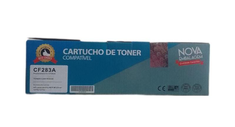 Imagem de Cartucho de toner compatível cf283a 1.5k preto marca best choice - 1 unidade