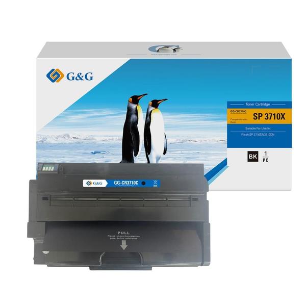 Imagem de Cartucho De Toner Compatível Ricoh SP 3710SF, 3710DN, Preto, G&G