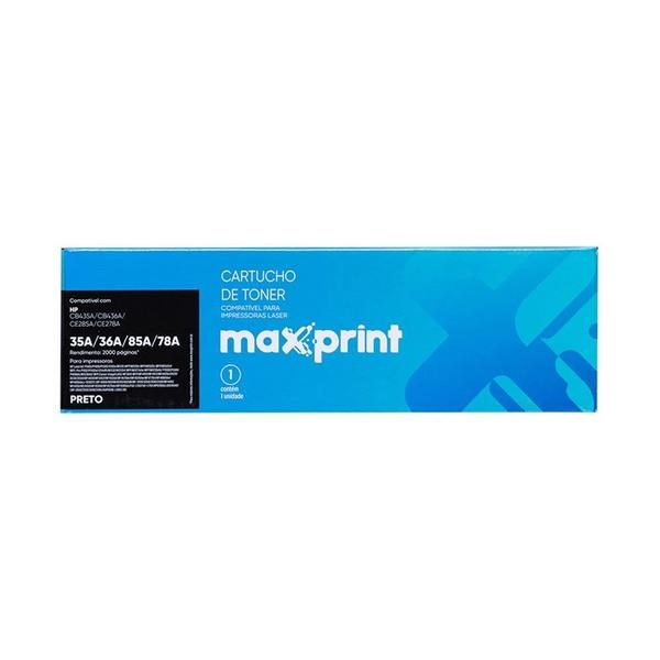 Cartucho De Toner Maxprint Preto 35A36A85A78A Compatível Com HP Imagem de Cartucho De Toner Maxprint Preto 35A36A85A78A Compatível Com HP
