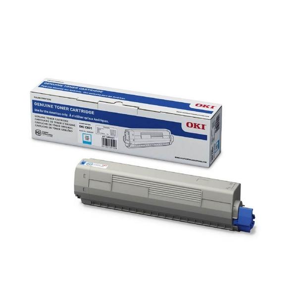 Cartucho de Toner Okidata C831 Cian * Imagem de Cartucho de Toner Okidata C831 Cian *