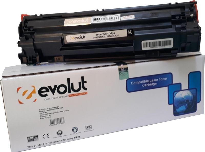 Imagem de Cartucho De Toner  para P1102w P1102 Ce285a 85 M1132 285a cb435a 35a cb436a 36a ce278a 78a rendimento de 2000 FLS Compatível Evolut