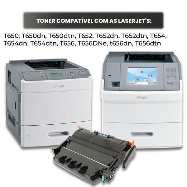 Imagem de cartucho de toner T650 T650H11L Compatível para impressora lexmark T650