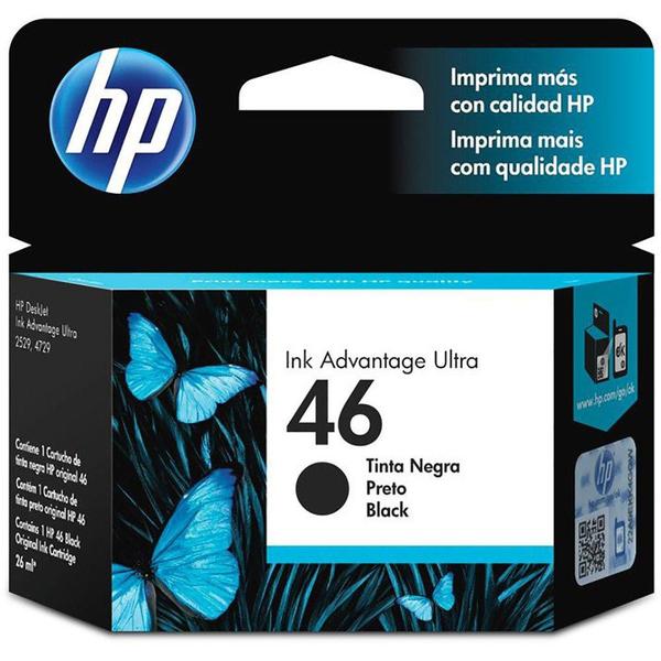 Cartucho HP 46 preto CZ637AL Imagem de Cartucho HP 46 preto CZ637AL