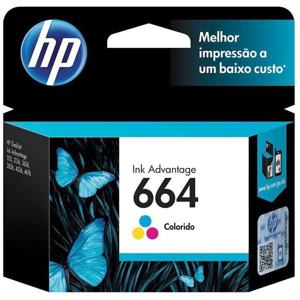 Imagem de Cartucho HP 664 colorido F6V28AB