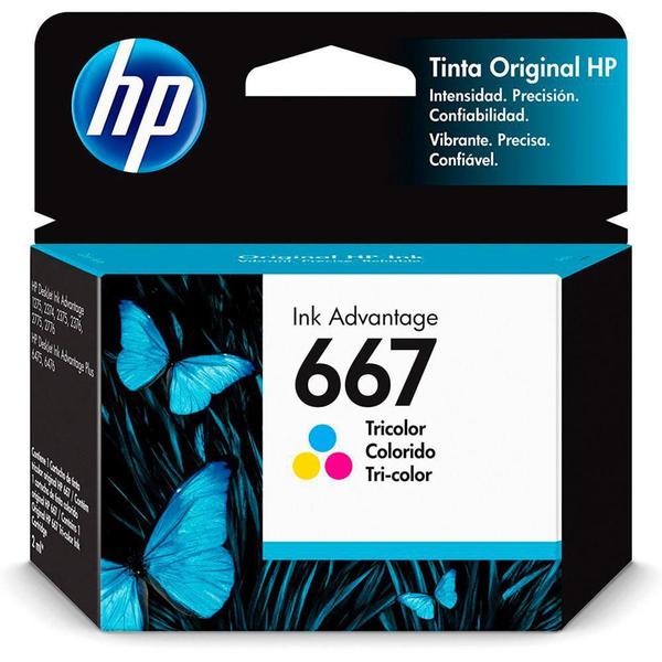 Cartucho HP 667 Colorido Original 3YM78AB Imagem de Cartucho HP 667 Colorido Original 3YM78AB