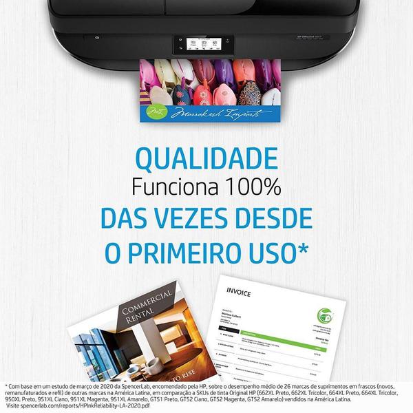 Imagem de Cartucho HP 667XL Colorido 3YM80AB