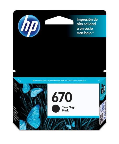 Cartucho HP 670 preto CZ113AB Imagem de Cartucho HP 670 preto CZ113AB