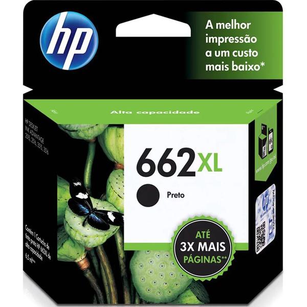 Cartucho HP CZ105AB nº 662XL preto 6,5ml HP Imagem de Cartucho HP CZ105AB nº 662XL preto 6,5ml HP