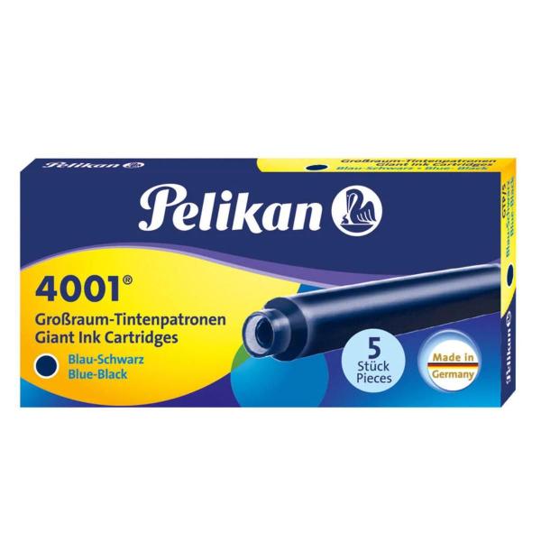 Imagem de Cartucho para Caneta Tinteiro Pelikan 4001 GTP/5 Azul Preto