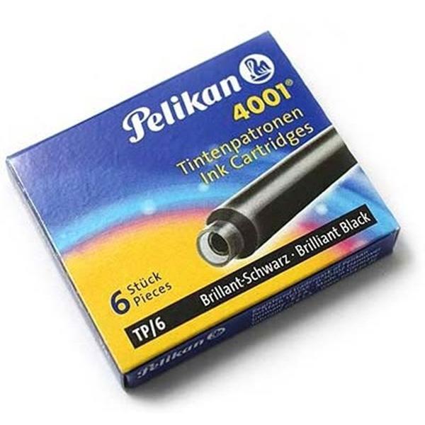 Imagem de Cartucho Para Caneta Tinteiro Preto Pelikan 4001 Tp/6