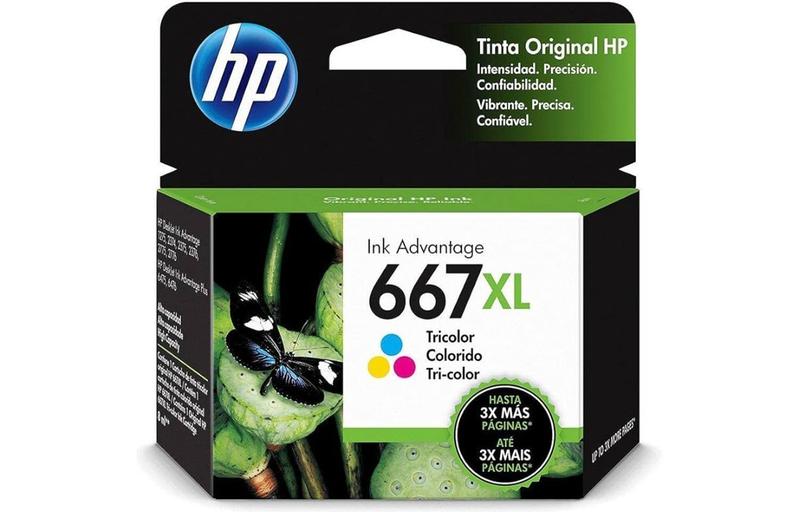 Cartucho Tinta HP 667XL Color Original Imagem de Cartucho Tinta HP 667XL Color Original