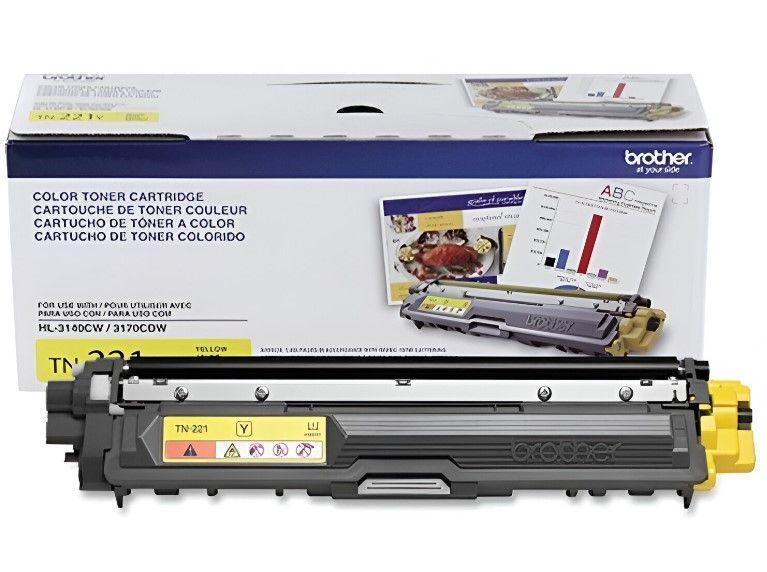 Cartucho Toner Brother Hl3140 Dcp9020 Tn221 1.4K Amarelo Original Imagem de Cartucho Toner Brother Hl3140 Dcp9020 Tn221 1.4K Amarelo Original