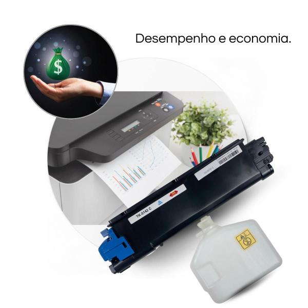 Imagem de Cartucho Toner Compativel Kyocera TK-5142 Ciano