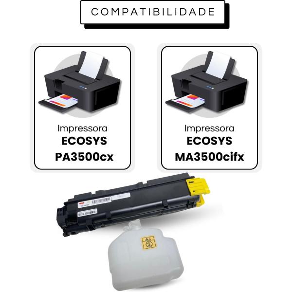 Imagem de Cartucho Toner Compativel Kyocera Tk-5372 Amarelo