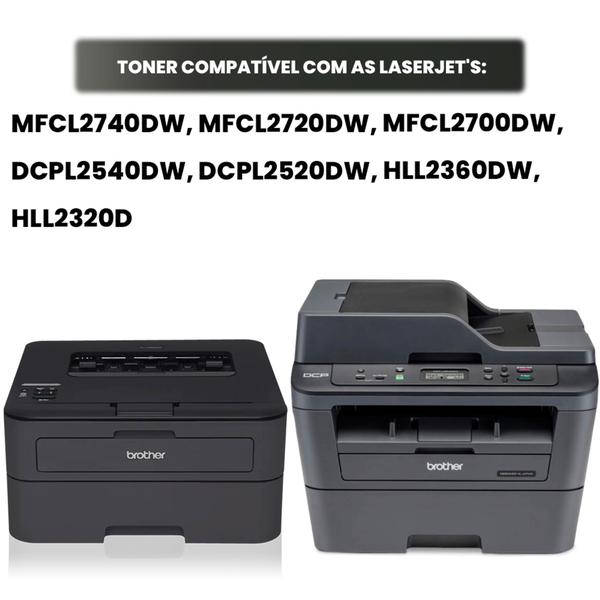 Imagem de Cartucho Toner Para Dcp-l2540dw Mfc-l2740dw L2520 L2700 2320 Tn2370