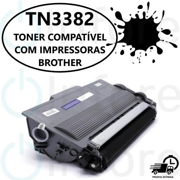 Imagem de Cartucho Toner TN3332 TN3382 Compatível com Impressora DCP8110DN HL-5450DW HL-5470DW MFC-8510DN