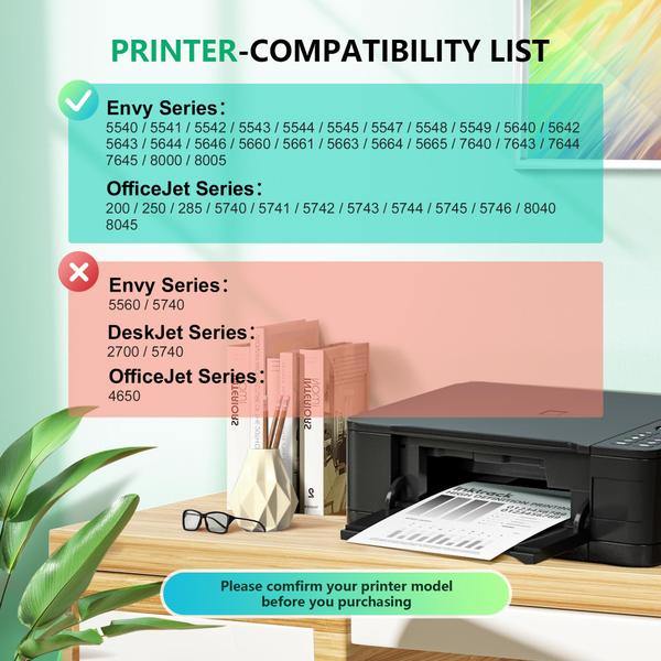 Imagem de Cartuchos de tinta Inktrack 62XL pretos para HP Envy/OfficeJet