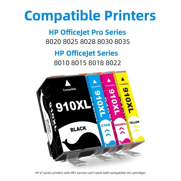 Imagem de Cartuchos de tinta Skydo 910XL para HP OfficeJet Pro série 8020