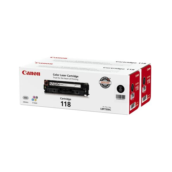 Imagem de Cartuchos de toner Canon 118 pretos (2662B004AA) pacote de 2