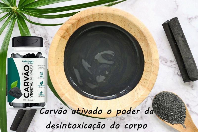 Imagem de Carvão Vegetal Ativo 100cáps. 500mg - Labornatus