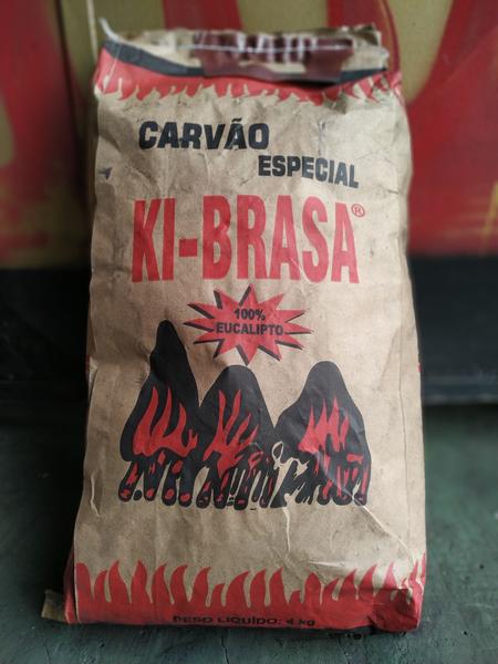 Imagem de Carvão Vegetal ESPECIAL KI-BRASA 100% Eucalipto Pacote de 4 KG