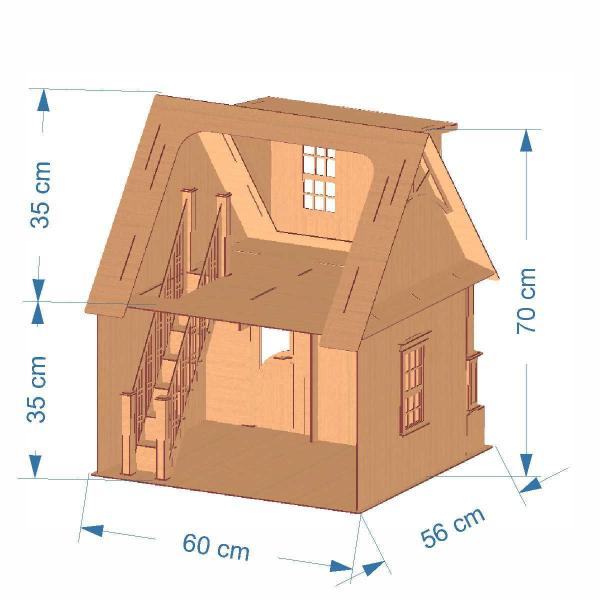 Imagem de Casa Bonecas Escala Barbie Com Garagem Milla Luli Darama