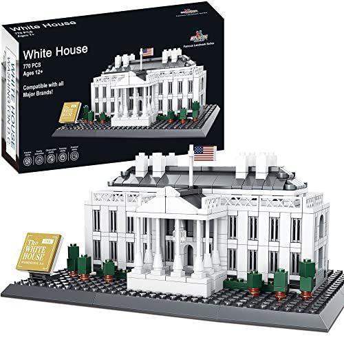 Imagem de Casa Branca Building Block Set (770 Peças) Washington DC Casa Branca Famous Landmark Series - Modelo de Arquitetura para Crianças e Adultos