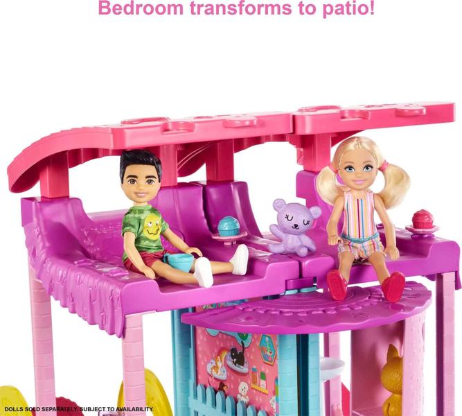 Imagem de Casa da Barbie c/ Slide e Piscina, Elevador, Pet e Acessórios - Presente p/ Crianças 3-7 anos