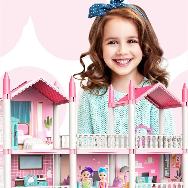 Imagem de Casa de Boneca Musical 3D DIY - Castelo de Princesa para Meninas