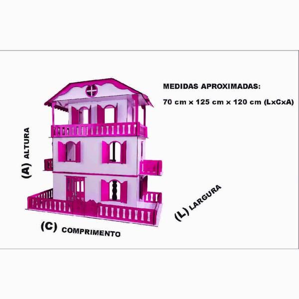 Imagem de Casa De Bonecas Escala Barbie Mod Suzan Sonhos - Darama