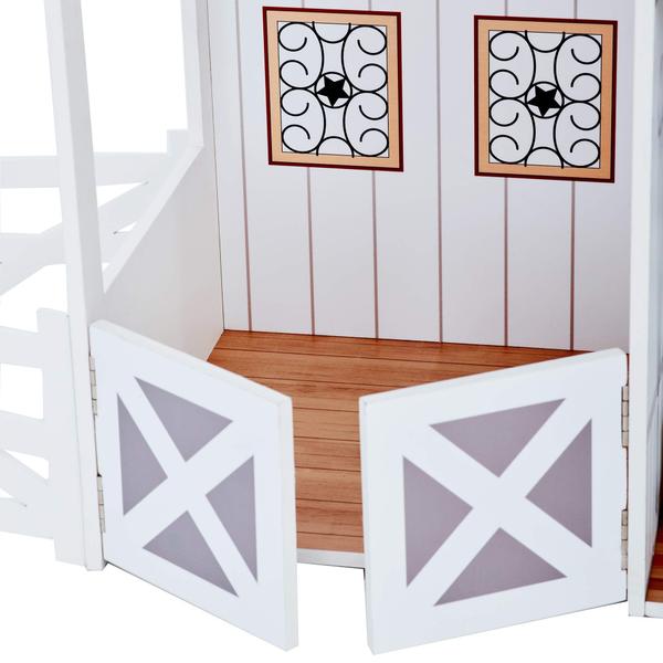 Imagem de Casa de fazenda Dollhouse Teamson Kids Dreamland para 12 bonecas