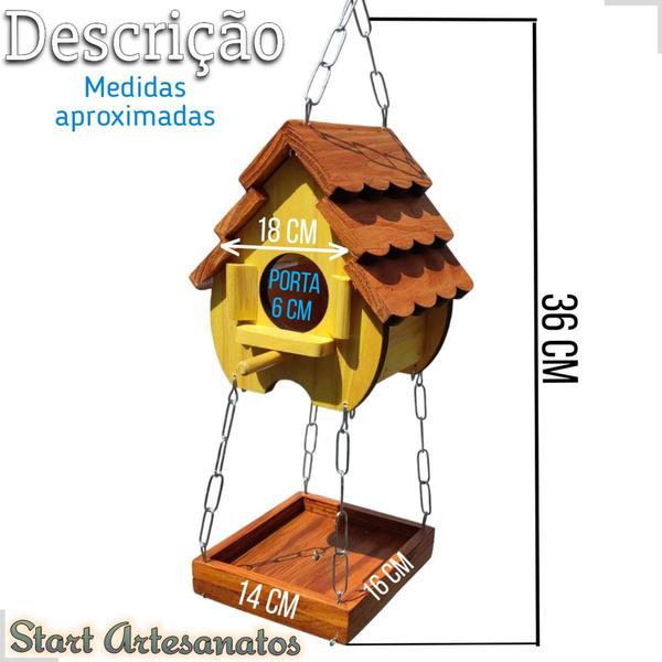 Casa De Passarinho Comedouro Tratador Passáros Silvestres - Lojão 2A Imagem de Casa De Passarinho Comedouro Tratador Passáros Silvestres