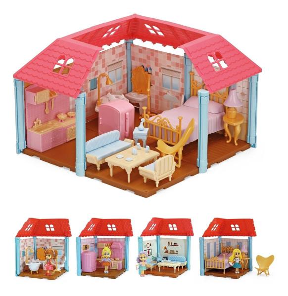 Imagem de Casa Encantada Surprise Casinha De Boneca C/ Moveis Homeplay