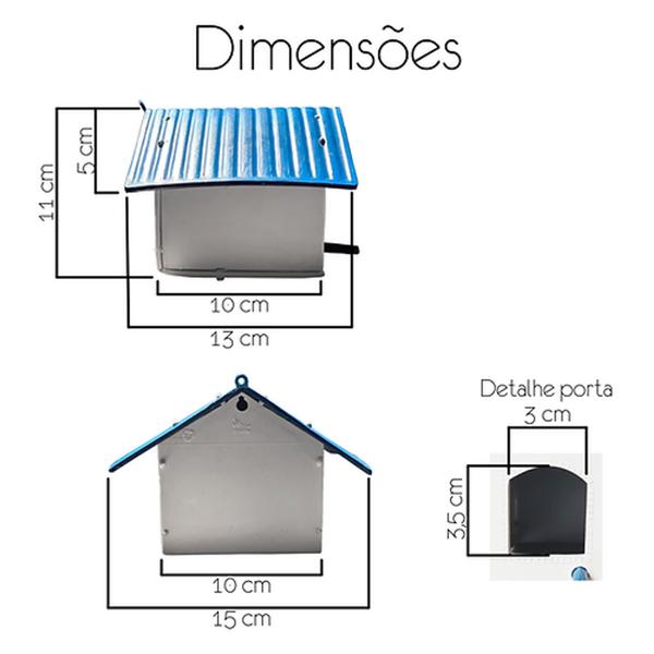 Imagem de Casa para pássaros kit com 10 casinha Plástico recicado