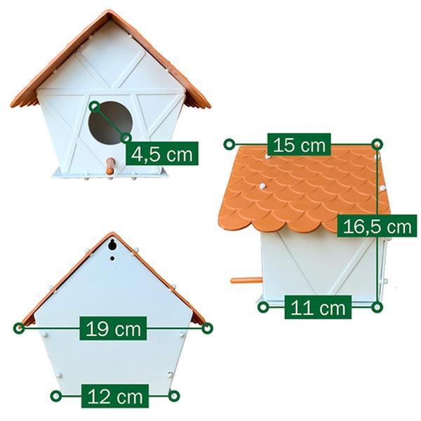 Imagem de Casa para pássaros kit com 5 casinha para passarinho plástico