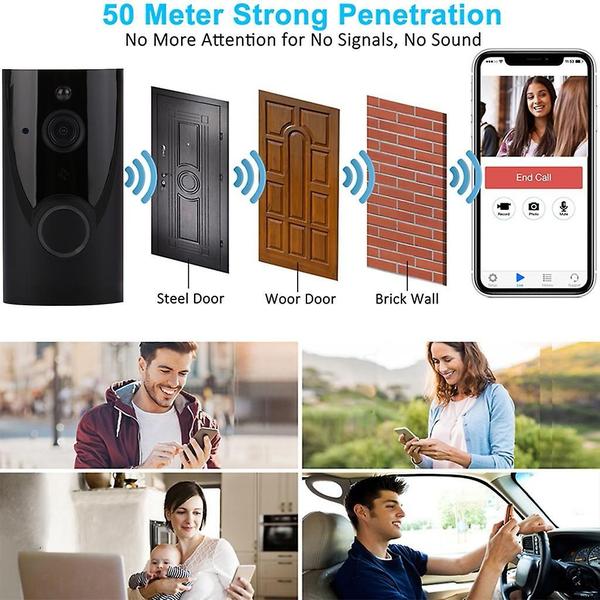 Imagem de Casa Wifi Smart Wireless Security Doorbell Visual Intercom Gravação de Vídeo Kits