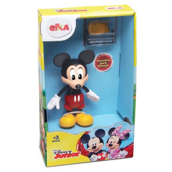 Imagem de Casal Bonecos Mickey e Minnie 13cm Elka + Copos Disney