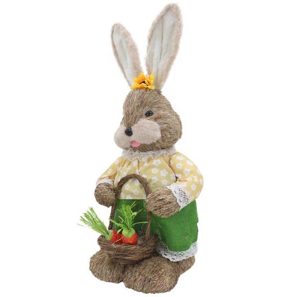 Imagem de Casal De Coelhos De Páscoa Decoração Enfeite Coelhinhos - 62cm