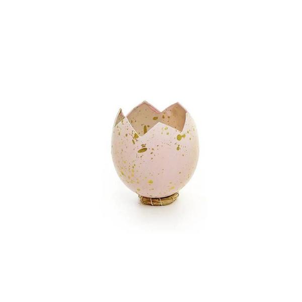 Casca de Ovo de Páscoa Quebrado com Suporte Ninho - Rosa - 1 unidade - Cromus - Rizzo Imagem de Casca de Ovo de Páscoa Quebrado com Suporte Ninho - Rosa - 1 unidade - Cromus - Rizzo
