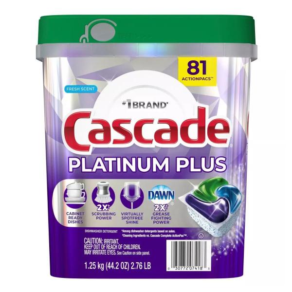 Imagem de Cascade Platinum Plus Sabão De Máquina de lavar louça 1.25kg