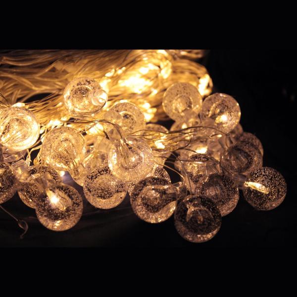 Imagem de Cascata 300 Micro Leds 8 Funções -  Chibrali - LED AMARELO C/ FIO TRANSPARENTE