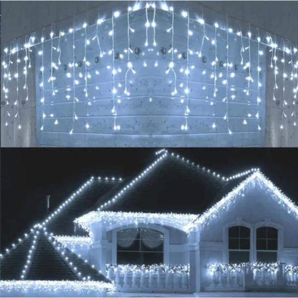 Imagem de Cascata 400 Leds 10 Metros Luz Branca Fixa 