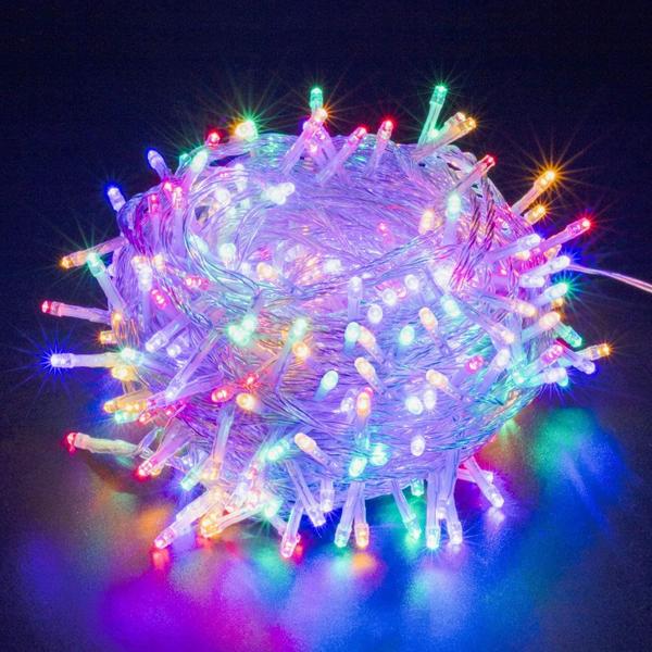 Imagem de Cascata 400 Leds Colorida Pisca 9,5 Metros Decoração Natal 8 Funções 110v 